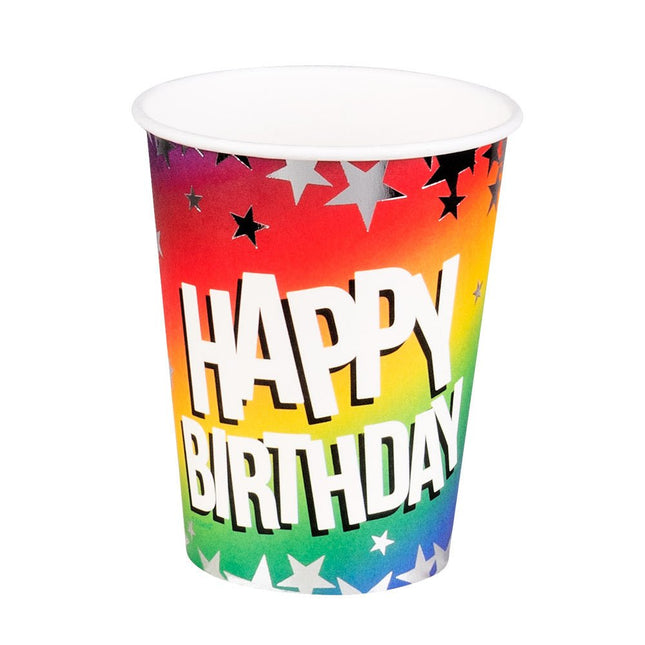 Happy Birthday Bekers Papier 210ml 10st van Boland koop je bij Partywinkel