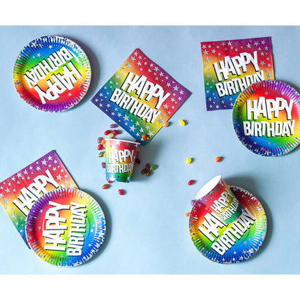 Happy Birthday Borden 23cm 10st van Boland koop je bij Partywinkel