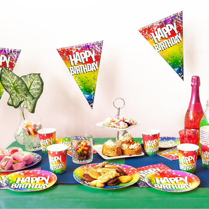 Happy Birthday Borden 23cm 10st van Boland koop je bij Partywinkel