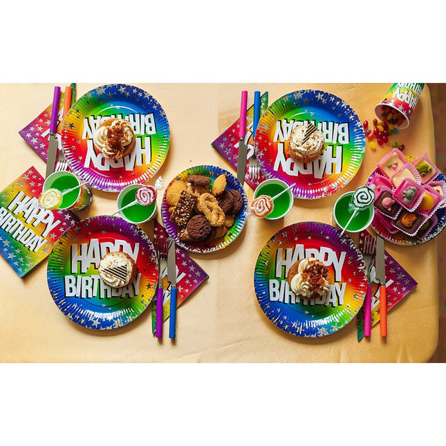 Happy Birthday Borden 23cm 10st van Boland koop je bij Partywinkel