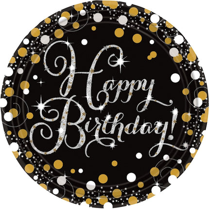 Happy Birthday Borden Happy Birthday 22,8cm 8st van Riethmueller koop je bij Partywinkel