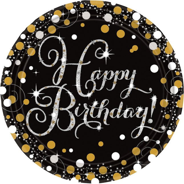 Happy Birthday Borden Happy Birthday 22,8cm 8st van Riethmueller koop je bij Partywinkel