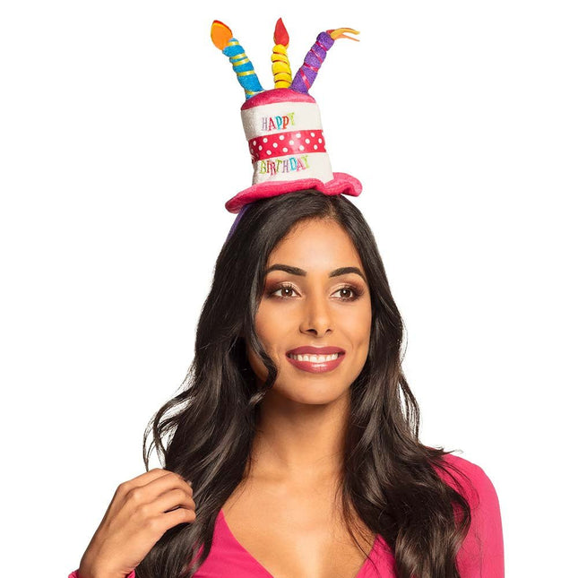 Happy Birthday Haarband Taart van Boland koop je bij Partywinkel