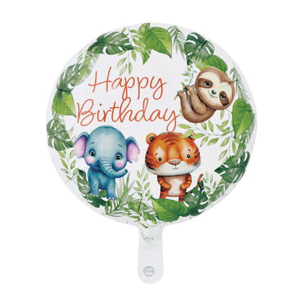 Happy Birthday Helium Ballon Jungle Leeg 45cm van WeFiesta koop je bij Partywinkel