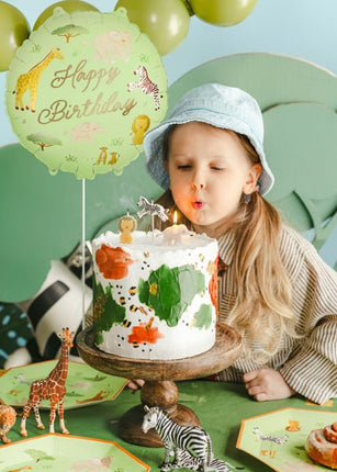 Happy Birthday Helium Ballon Safari 35cm Leeg van Partydeco koop je bij Partywinkel