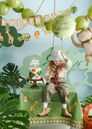 Happy Birthday Helium Ballon Safari 35cm Leeg van Partydeco koop je bij Partywinkel