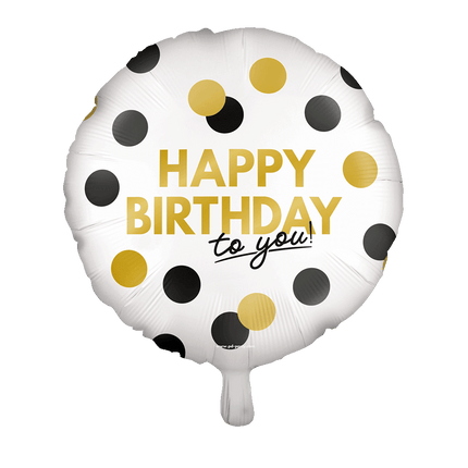 Happy Birthday Helium Ballon Stippen Leeg 46cm van Paper Dreams koop je bij Partywinkel