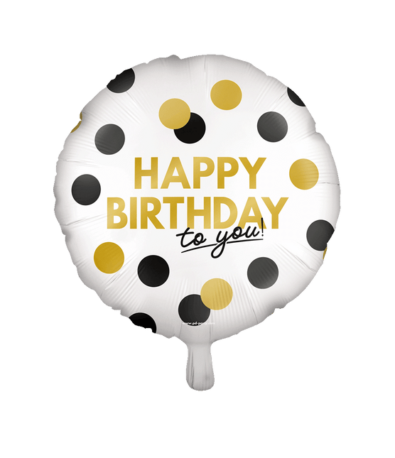 Happy Birthday Helium Ballon Stippen Leeg 46cm van Paper Dreams koop je bij Partywinkel