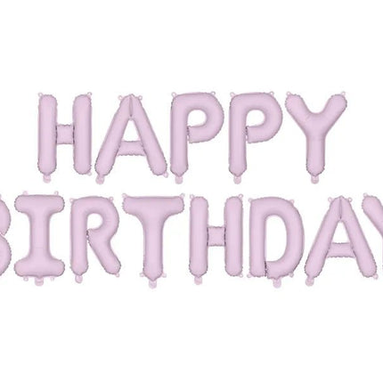 Happy Birthday Letter Ballon Paars 3,4m van Partydeco koop je bij Partywinkel