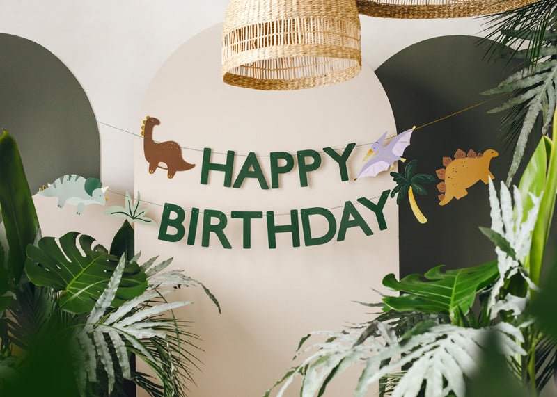 Happy Birthday Letterslinger Dinosaurus van Partydeco koop je bij Partywinkel