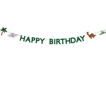Happy Birthday Letterslinger Dinosaurus van Partydeco koop je bij Partywinkel