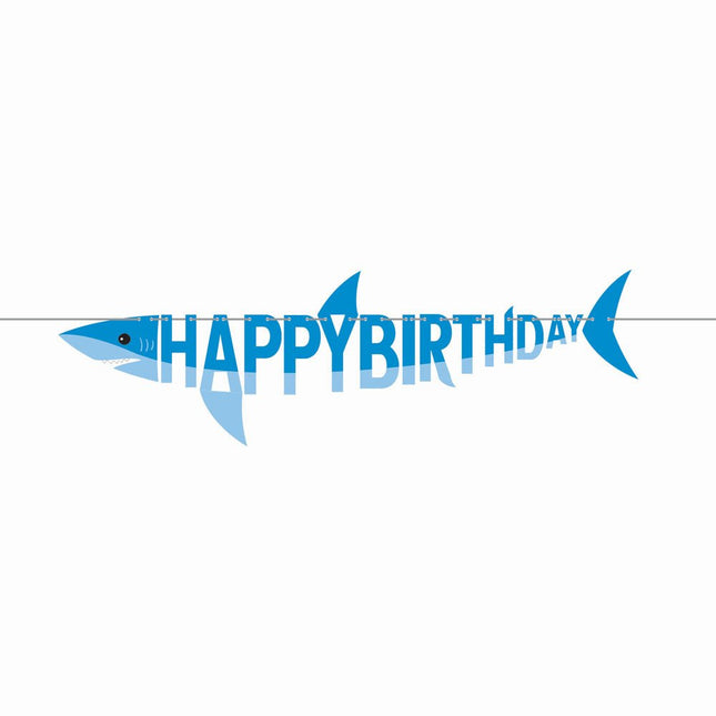 Happy Birthday Letterslinger Haai 1,7m van Creative Converting koop je bij Partywinkel