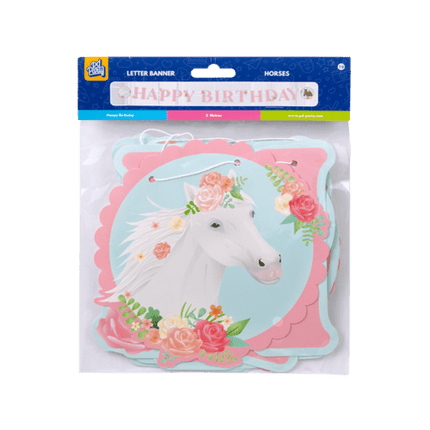 Happy Birthday Letterslinger Paarden 2,5m van Paper Dreams koop je bij Partywinkel