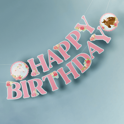 Happy Birthday Letterslinger Paarden 2,5m van Paper Dreams koop je bij Partywinkel