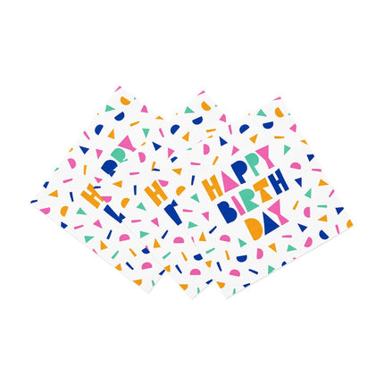 Happy Birthday Servetten Confetti 33cm 20st van WeFiesta koop je bij Partywinkel