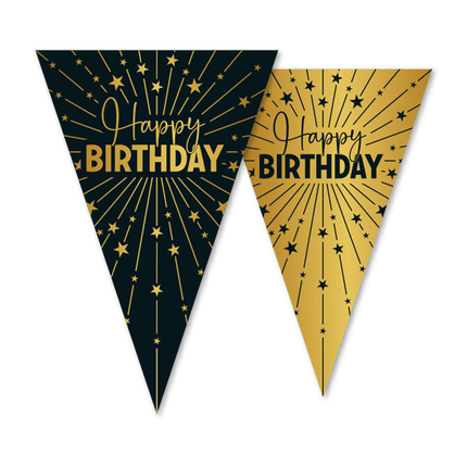 Happy Birthday Slinger Goud Zwart 10m van WeFiesta koop je bij Partywinkel