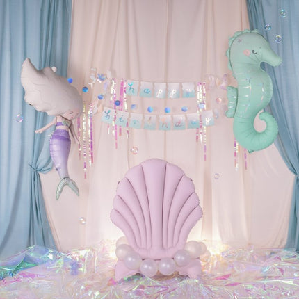 Happy Birthday Slinger Zeemeermin 1,3m van Partydeco koop je bij Partywinkel