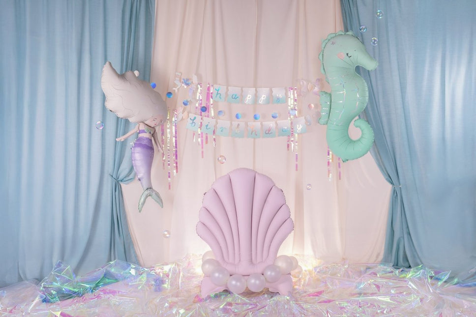 Happy Birthday Slinger Zeemeermin 1,3m van Partydeco koop je bij Partywinkel