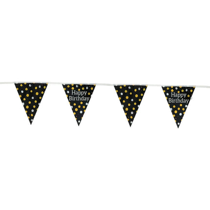Happy Birthday Slingers Zwart 4m van Folat koop je bij Partywinkel