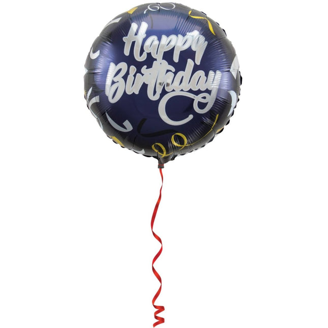 Happy Birthday Stijlvol Feest Folieballon - 45cm van Folat koop je bij Partywinkel