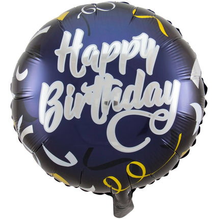 Happy Birthday Stijlvol Feest Folieballon - 45cm van Folat koop je bij Partywinkel