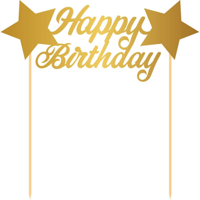 Happy Birthday Taarttopper van Folat koop je bij Partywinkel