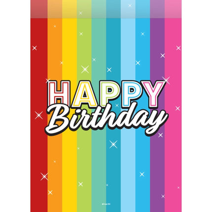 Happy Birthday Uitdeelzakjes Regenboog Confetti 8st van Folat koop je bij Partywinkel