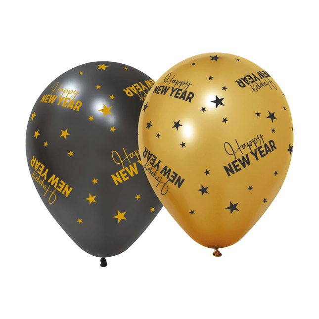 Happy New Year Ballonnen 31cm 6st van WeFiesta koop je bij Partywinkel