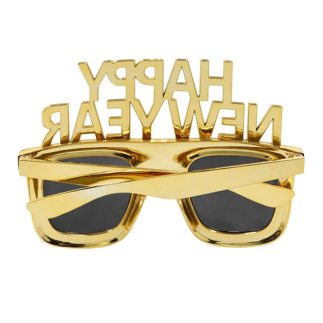 Happy New Year Bril Goud van Boland koop je bij Partywinkel