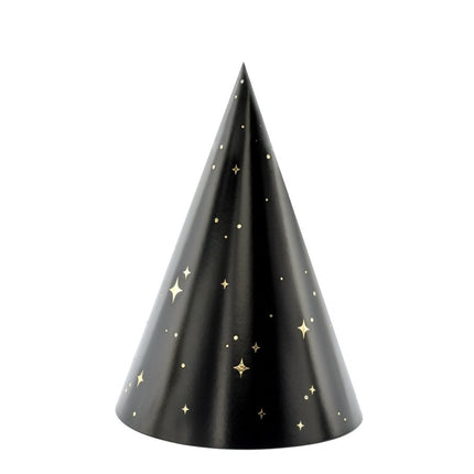 Happy New Year Feesthoedjes 16cm 6st van Partydeco koop je bij Partywinkel