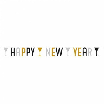 Happy New Year Letterslinger Versiering 1,8m van Riethmueller koop je bij Partywinkel