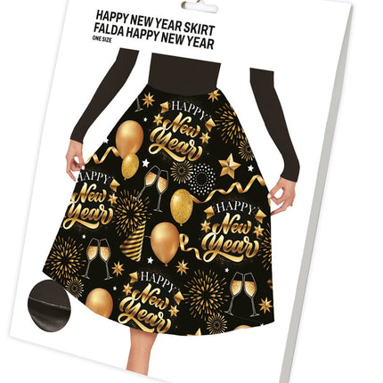 Happy New Year Rok Zwart Goud van Fiestas Guirca koop je bij Partywinkel