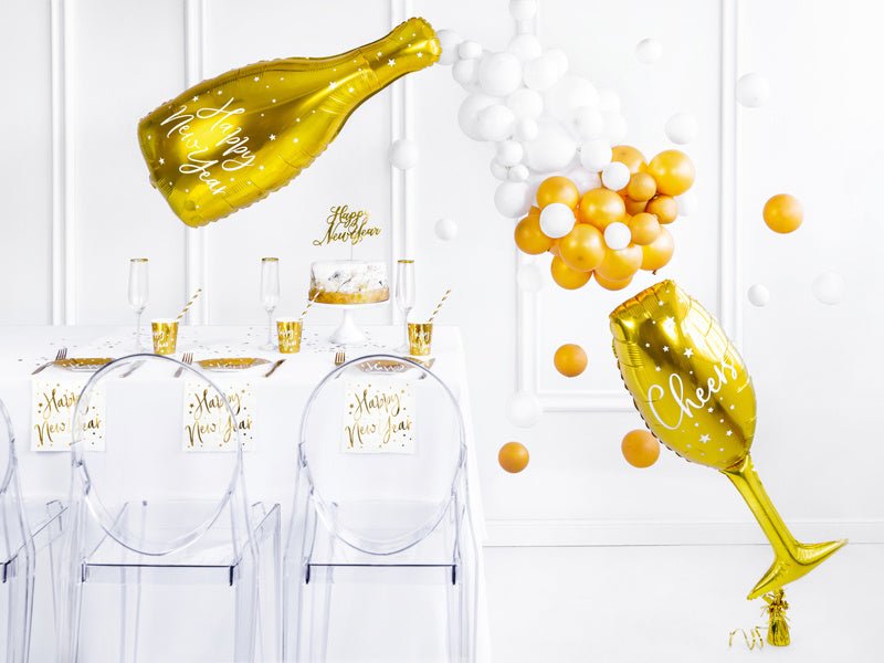 Happy New Year Servetten Wit 33cm 20st van Partydeco koop je bij Partywinkel