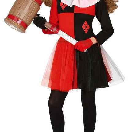 Harlekijn Halloween Kostuum Kind zwart - rood van Fiestas Guirca koop je bij Partywinkel