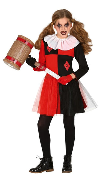 Harlekijn Halloween Kostuum Kind zwart - rood van Fiestas Guirca koop je bij Partywinkel