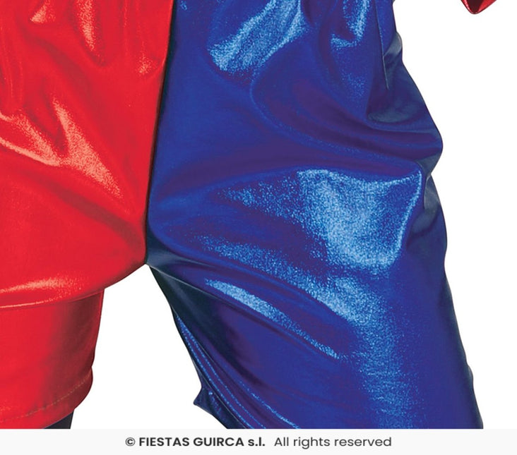 Harley Quinn Halloween Kostuum Meisje Rood Blauw van Fiestas Guirca koop je bij Partywinkel