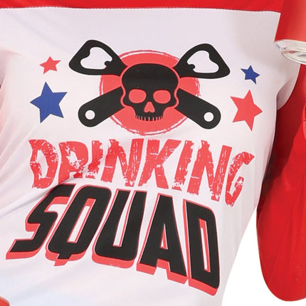 Harley Quinn Kostuum Rood Blauw Dames van Fiestas Guirca koop je bij Partywinkel