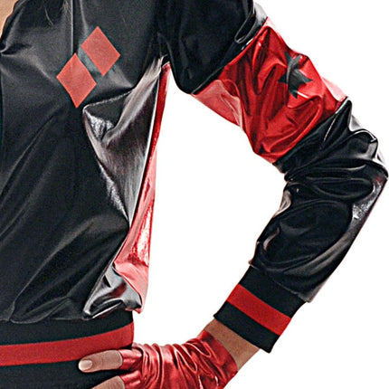 Harley Quinn Kostuum Rood Zwart Dames Volwassenen van Ciao International koop je bij Partywinkel
