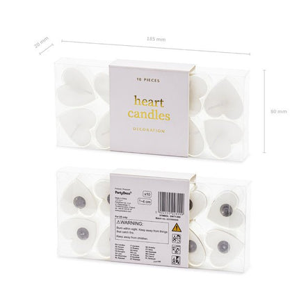Hart Kaarsen 4cm van Partydeco koop je bij Partywinkel