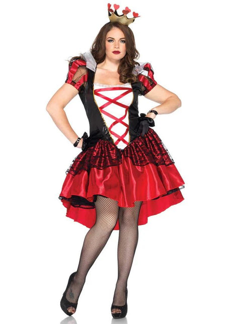 Hartenkoningin Jurk Dames Plus Size Leg Avenue van Leg Avenue koop je bij Partywinkel