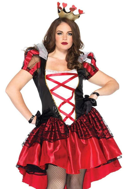 Hartenkoningin Jurk Dames Plus Size Leg Avenue van Leg Avenue koop je bij Partywinkel