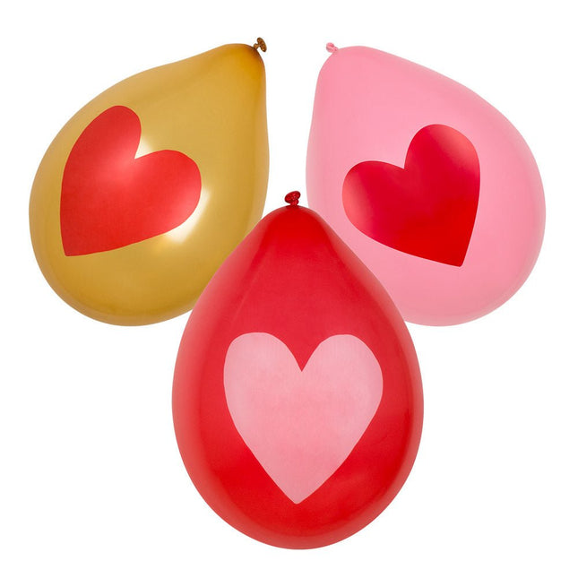 Hartjes Ballonnen 25cm 6st van Boland koop je bij Partywinkel