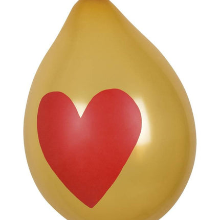 Hartjes Ballonnen 25cm 6st van Boland koop je bij Partywinkel
