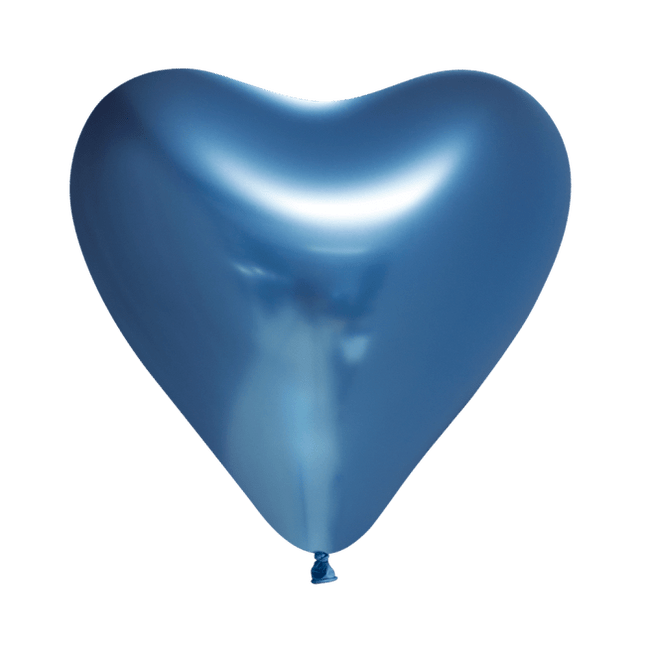 Hartjes Ballonnen Blauw 30cm 6st van WeFiesta koop je bij Partywinkel