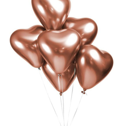 Hartjes Ballonnen Koper 30cm 6st van WeFiesta koop je bij Partywinkel