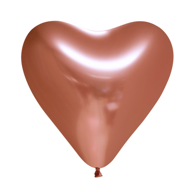 Hartjes Ballonnen Koper 30cm 6st van WeFiesta koop je bij Partywinkel