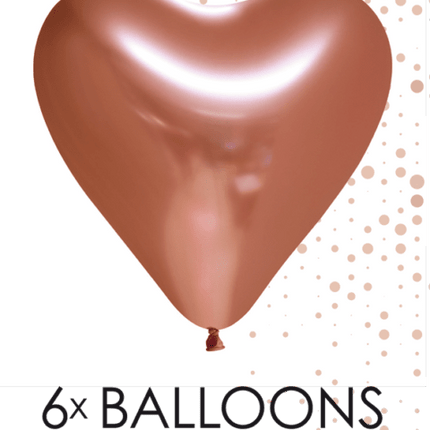Hartjes Ballonnen Koper 30cm 6st van WeFiesta koop je bij Partywinkel