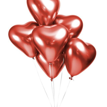 Hartjes Ballonnen Rood 30cm 6st van WeFiesta koop je bij Partywinkel