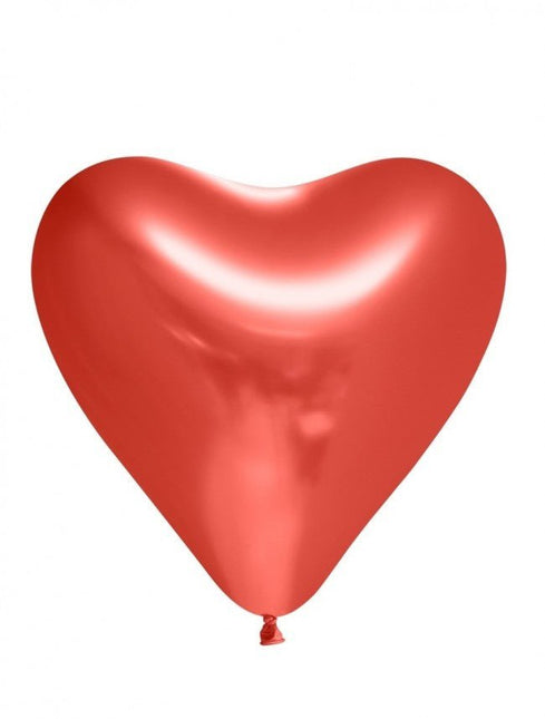 Hartjes Ballonnen Rood 30cm 6st van WeFiesta koop je bij Partywinkel