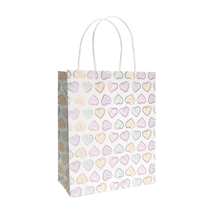 Hartjes Cadeautasje Gekleurd 21cm van WeFiesta koop je bij Partywinkel